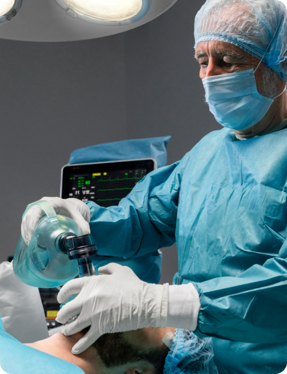 Surgeon in operating theatre